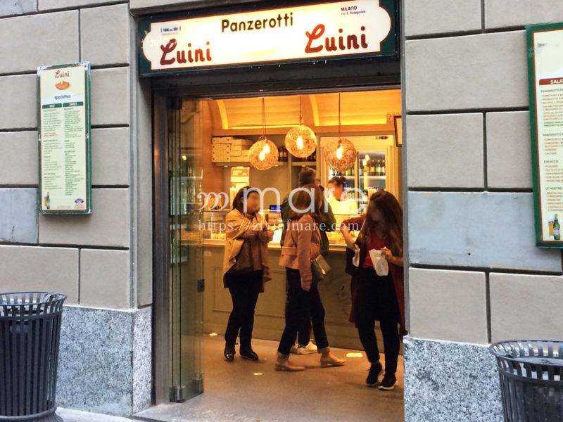 ミラノにあるルイーニのパンツェロッティ（揚げパン）は定番お手軽グルメ外観